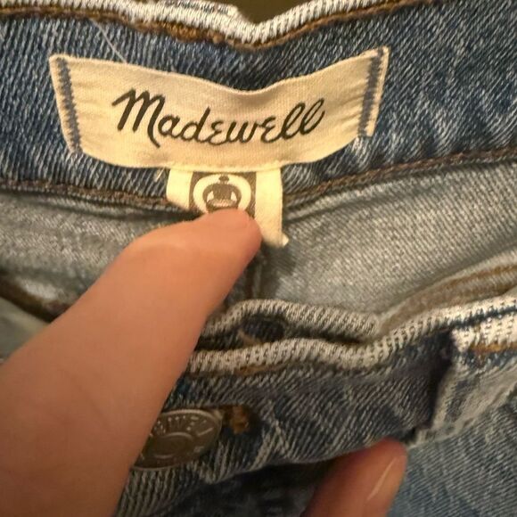Madewell 90s Straight Leg Light Blue Jeans - Picture 3 of 5